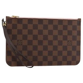 LOUIS VUITTON Damier Ebene Neverfull MM Pouch Accessory Pouch LV Auth 147456 Damier ebene