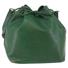 LOUIS VUITTON Bolsa de Ombro Petit Noé Epi Verde M44104 LV Auth 143573 Verde