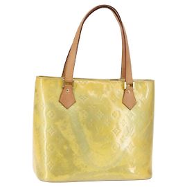 LOUIS VUITTON Handtasche Monogram Vernis Houston Grau M91053 LV Auth 145309 Grau