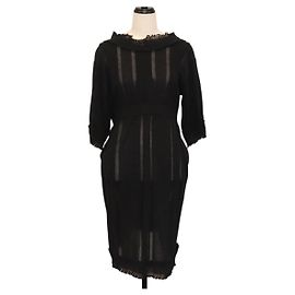 CHANEL Tuta in Cotone Nera CC Auth am9148 Nero