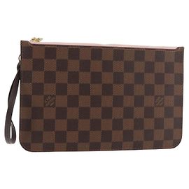 LOUIS VUITTON Bolsa Accesorio Neverfull MM Damier Ebene LV Auth BA6975 Damier ebene