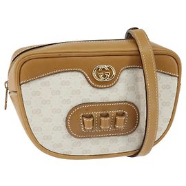 Gucci Borsa a Spalla Micro GG Supreme PVC Beige Oro 007 067 0523 Auth 148285 Beige D'oro