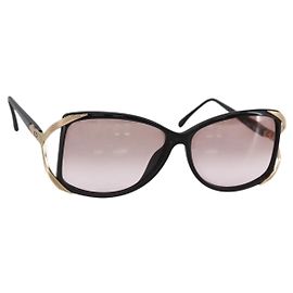 Gafas de sol Christian Dior de plástico negro Auth bs30271 Negro