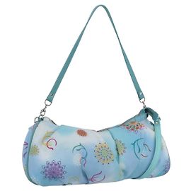 Salvatore Ferragamo Shoulder Bag Nylon 2way Light Blue Silver Auth ka057V Silvery Light blue