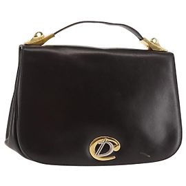 Sac à main Christian Dior en cuir marron doré Auth 146106 Marron Doré