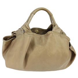LOEWE Anagram Nappa Aire Bolsa de Mão Couro Tom Ouro Auth yk19696 Outro