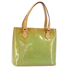 LOUIS VUITTON Sac à main Monogram Vernis Houston Bleu Bébé M91005 LV Auth 150110 Bleu clair