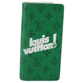 LOUIS VUITTON Carteira Brazza Monogram Everyday Verde M80801 LV Auth 149234 Verde Monograma