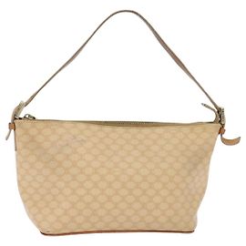 Céline Borsa a Spalla in Tela Macadam CELINE Beige Oro Auth bs30462 Beige D'oro