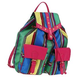 Gianni Versace Backpack Canvas Multicolor Gold Auth 142845V Multiple colors Golden
