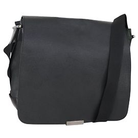 LOUIS VUITTON Bolsa de Ombro Taiga Victor Ardoise M30142 LV Auth ep11578 Cinza