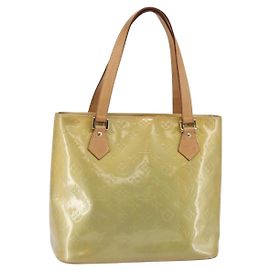 LOUIS VUITTON Sac à main Monogram Vernis Houston Gris M91053 LV Auth 146208 Gris