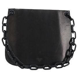 Borsa a Spalla in Pelle Nera PRADA Auth ep11820 Nero