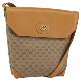 Gucci Borsa a spalla Micro GG Supreme in PVC Beige Oro Auth BA7969 Beige D'oro