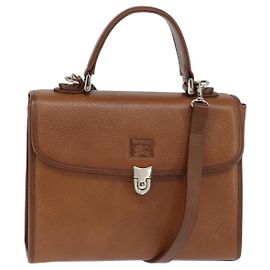 Autre Marque Borsa a mano in pelle Burberrys Nova Check 2 in 1 marrone oro Auth bs30444 Marrone D'oro