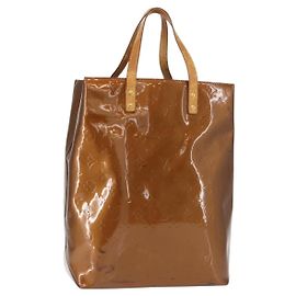 LOUIS VUITTON Monogram Vernis Reade MM Bolso de Mano Bronce M91143 LV Auth 150433 Bronce