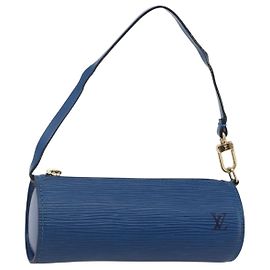 LOUIS VUITTON Pochette Soufflot Epi Blu LV Auth ep11230 Blu