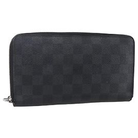 LOUIS VUITTON Damier Graphite Zippy Organizer Long Wallet N63077 LV Auth bs31258 Damier ebene