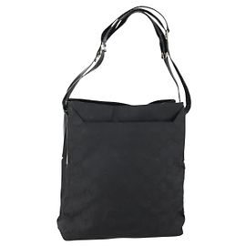Borsa a Spalla GG Canvas Gucci Nera Auth 147859 Nero