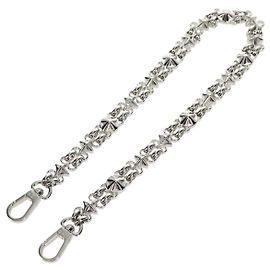 LOUIS VUITTON Chain Strap metal Silver LV Auth 141725M Silvery
