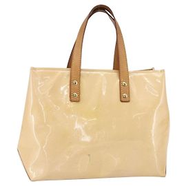 LOUIS VUITTON Sac Reade PM Monogram Vernis Rose Marshmallow M91306 Auth 150708 Autre