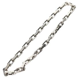 Collar de cadena LOUIS VUITTON Metal Plata M00307 LV Auth am9411M Plata