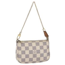 LOUIS VUITTON Damier Azur Mini Pochette Accessoires Pouch N63005 LV Auth hk3216 Other