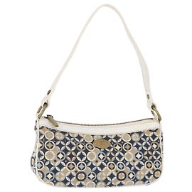 Céline CELINE Accessory Pouch Canvas Navy Auth 154613 Navy blue