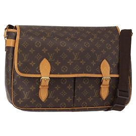 LOUIS VUITTON Bolsa de Ombro Monogram Gibeciere GM M42246 LV Auth gh1280 Monograma