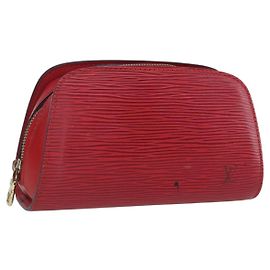 LOUIS VUITTON Epi Dauphine PM Tasche Kastilisch Rot M48447 LV Auth BA7421 Rot