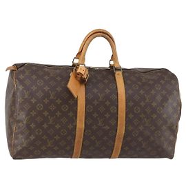 LOUIS VUITTON Bolsa Boston Monogram Keepall 55 M41424 LV Auth 145318 Monograma