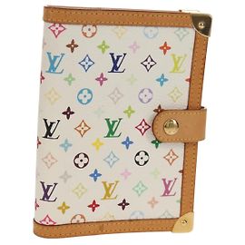 LOUIS VUITTON Multicolor Agenda PM Day Planner Cover White R21074 Auth gh1347V White