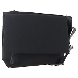 Borsa a Spalla Vala in Tela Nera Argento Auth BA7986 di Salvatore Ferragamo Nero Argento