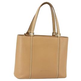 Burberry Sac à main en cuir beige doré Auth ka544 Beige Doré