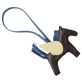 Hermès HERMES Rodeo PM Charm Pelle Marrone Blu Auth BA8095M Marrone Blu