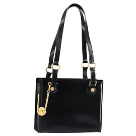 Borsa a Spalla Gianni Versace in Pelle Nera e Oro Auth 155617 Nero D'oro