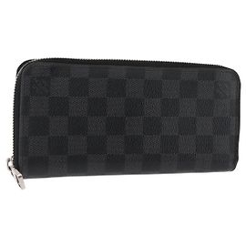 LOUIS VUITTON Damier Graphite Zippy Wallet Vertical N63095 LV Auth am9286 Damier ebene