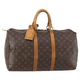 LOUIS VUITTON Bolsa Boston Monogram Keepall 45 M41428 LV Auth 150933 Monograma