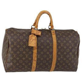 LOUIS VUITTON Bolsa Boston Monogram Keepall 50 M41426 LV Auth 152782 Monograma