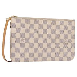LOUIS VUITTON Pouch Neverfull MM Damier Azur Auth 153809 Otro