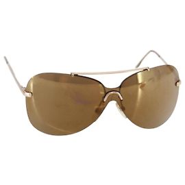 Occhiali da sole Christian Dior in metallo marrone Auth BA6884 Marrone