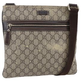 Gucci Borsa a spalla GG Supreme in PVC beige e oro 295257 Auth bs29716 Beige D'oro