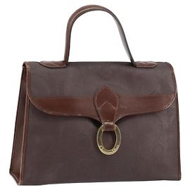 Sac à main en toile Trotter Christian Dior PVC marron or Auth BA8206 Marron Doré