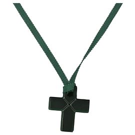 Colar Baccarat de vidro verde Auth am9612 Verde