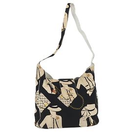 Borsa a Spalla CHANEL in Tela Nera Oro CC Auth 156515 Nero D'oro
