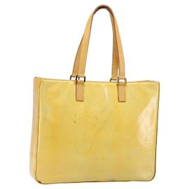 LOUIS VUITTON Sac Tote Columbus Monogram Vernis Gris M91028 LV Auth 145223 Gris