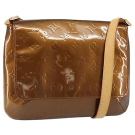 LOUIS VUITTON Sac Thompson Street Monogram Vernis Bronze M91124 LV Auth ka732 Bronze
