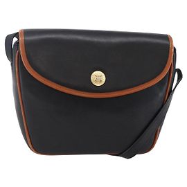 Céline Borsa a Spalla CELINE in Pelle Nera e Oro Auth ep11125 Nero D'oro