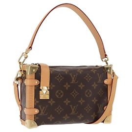 LOUIS VUITTON Bolsa de Hombro Monogram Side Trunk MM M46358 LV Auth BA8996SAM Monograma