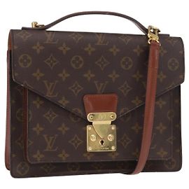 LOUIS VUITTON Bolso Monceau 28 M51185 LV Auth BA8549 Monograma